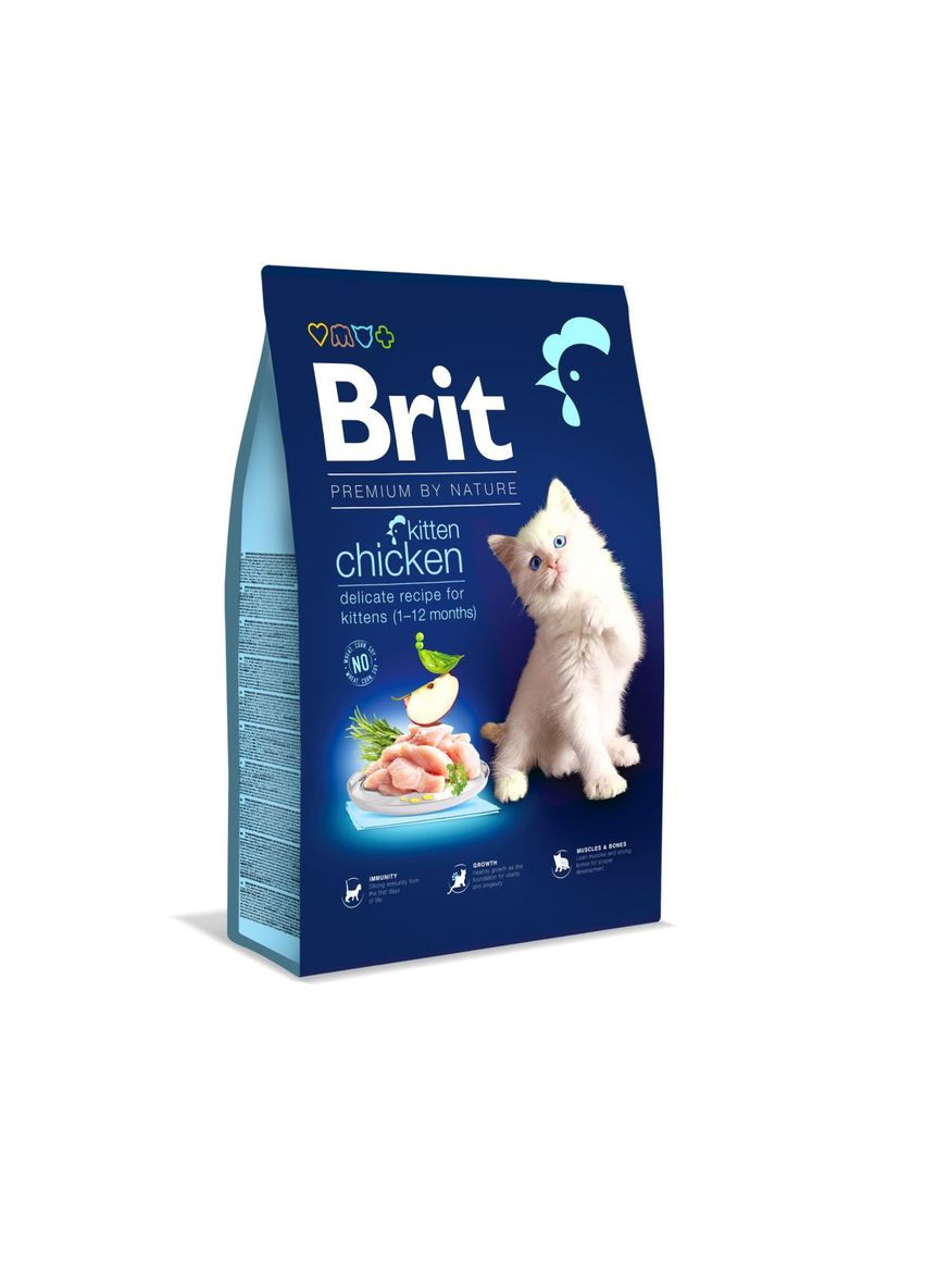 Корм для котят Premium by Nature Cat Kitten Chicken 8 кг, с курицей Brit (292114386)