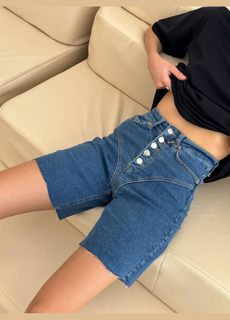 Женские джинсовые шорты цвет синий р.30 452680 New Trend (285711974)