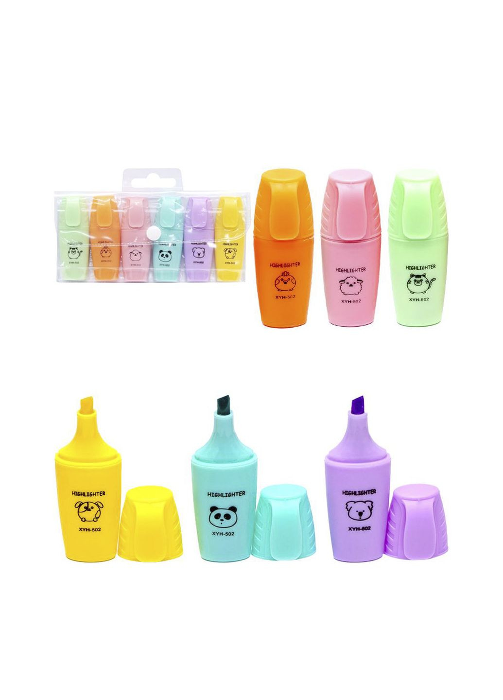 Набір текстових маркерів, 6 кольорів колір різнокольоровий ЦБ-00281031 Color-it (339402291)