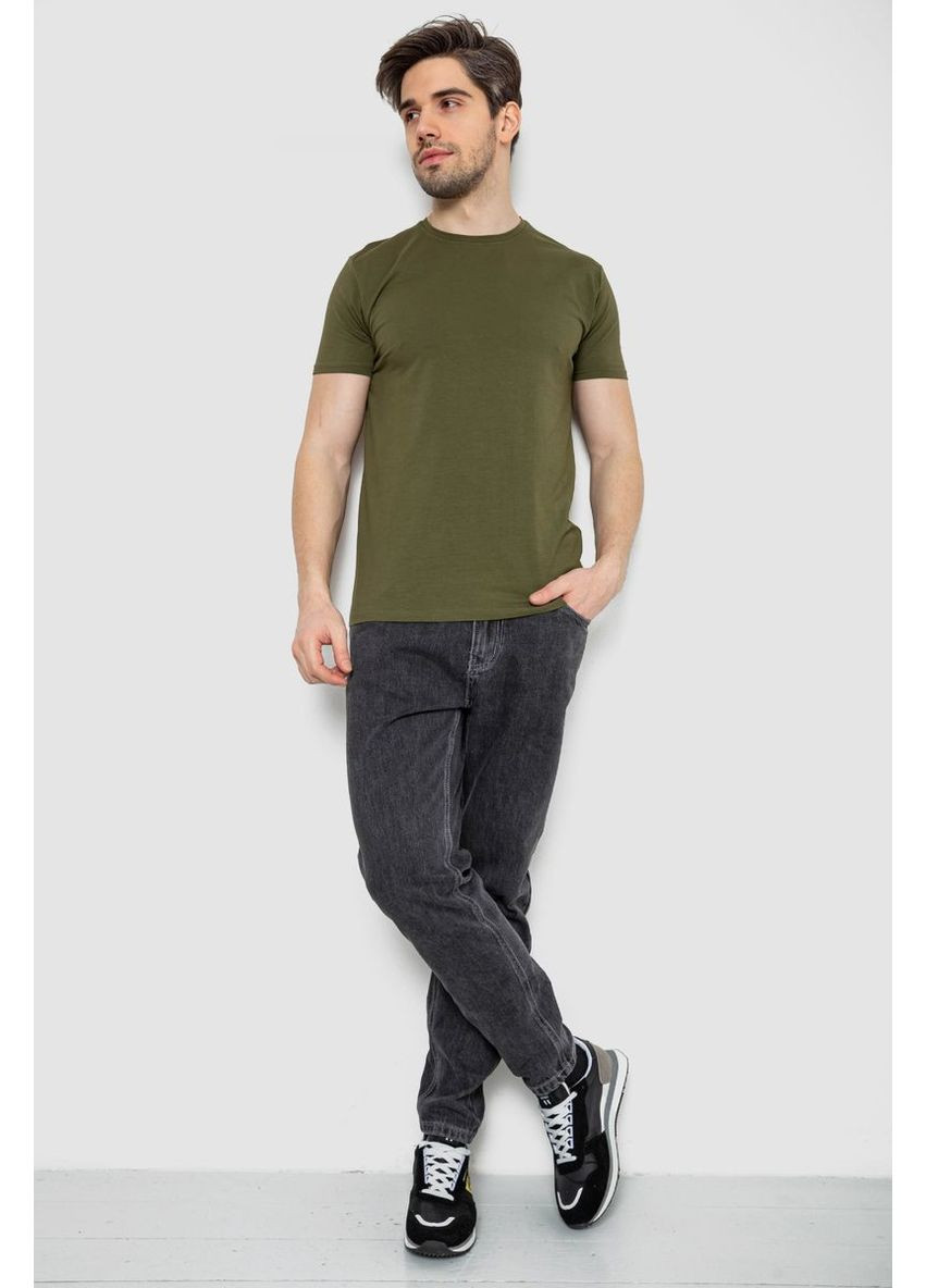 Хакі (оливкова) футболка чоловіча однотонна базова,, 244r2404 Andi
