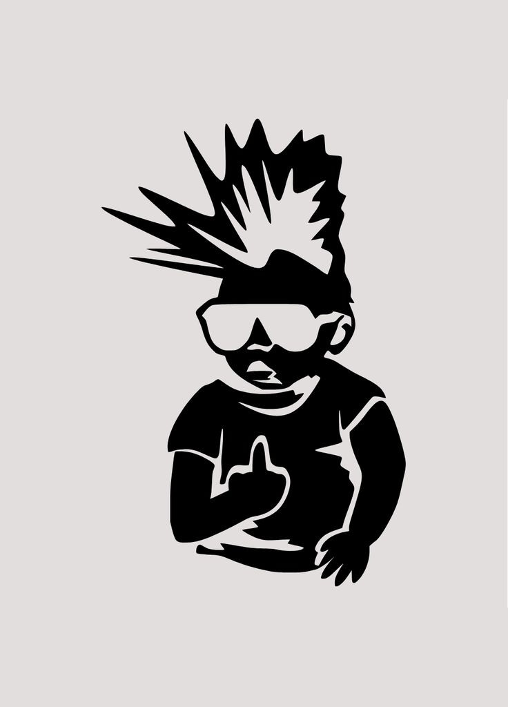 Виниловая наклейка на автомобиль Baby on Board - Панк и монтажная пленка 25x17 см No Brand (317753751)