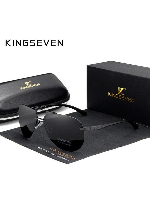 Поляризационные солнцезащитные очки N7413 Black Black KINGSEVEN (322523234)