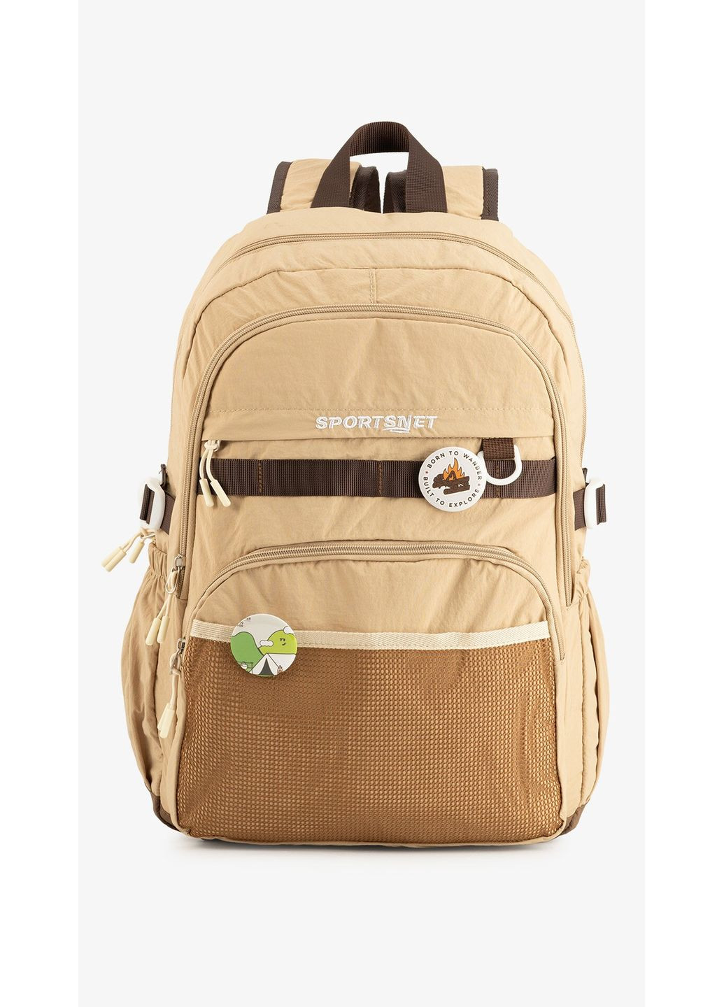 Рюкзак подростковый текстильный унисекс YL1006 Бежевый shop (2000999246029) No Brand (362746502)