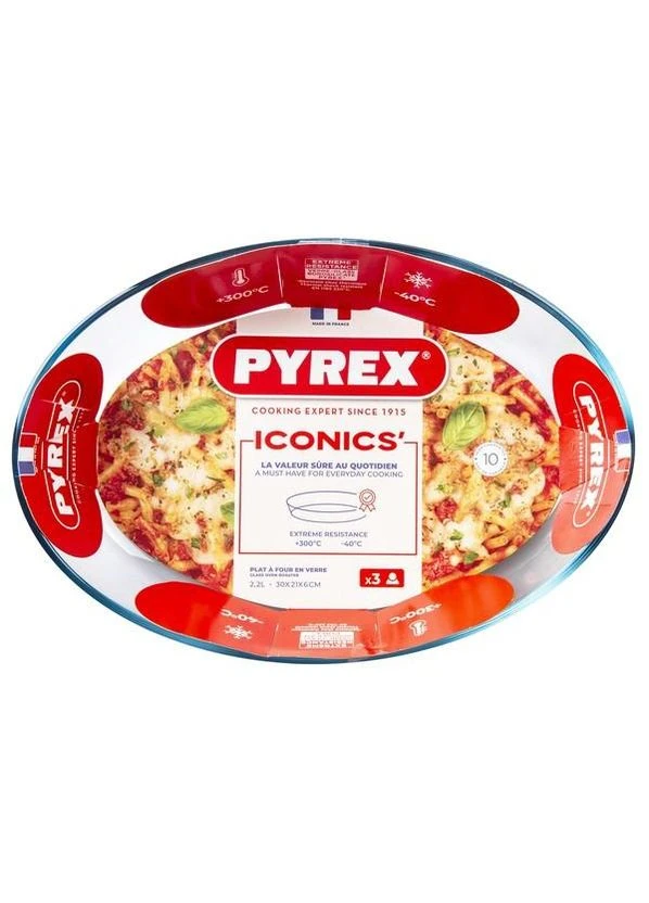 Форма овальна Essentials 345B000/8044 30*21*6 см 2.2л скляна Pyrex (337165988)