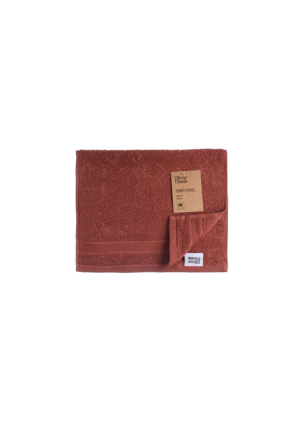 Рушник махровий Super Sof ART-2230-RT 50х30 см теракотовий Ardesto комбінований