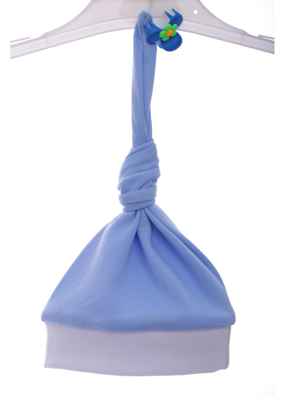 Евро-пеленка для мальчика с шапкой интерлок голубой см (42678) BABYKROHA (297862817)