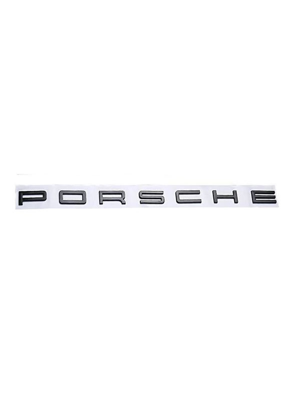 Эмблема надпись ЧЕРНАЯ глянцевая 530х23 мм пластик (на скотче) Porsche (369610399)