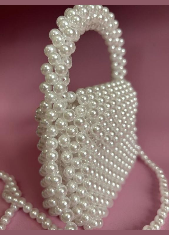 Сумка з акрилових намистин tbh pearl bag біла Glo-Story 1G5410 (282824237)