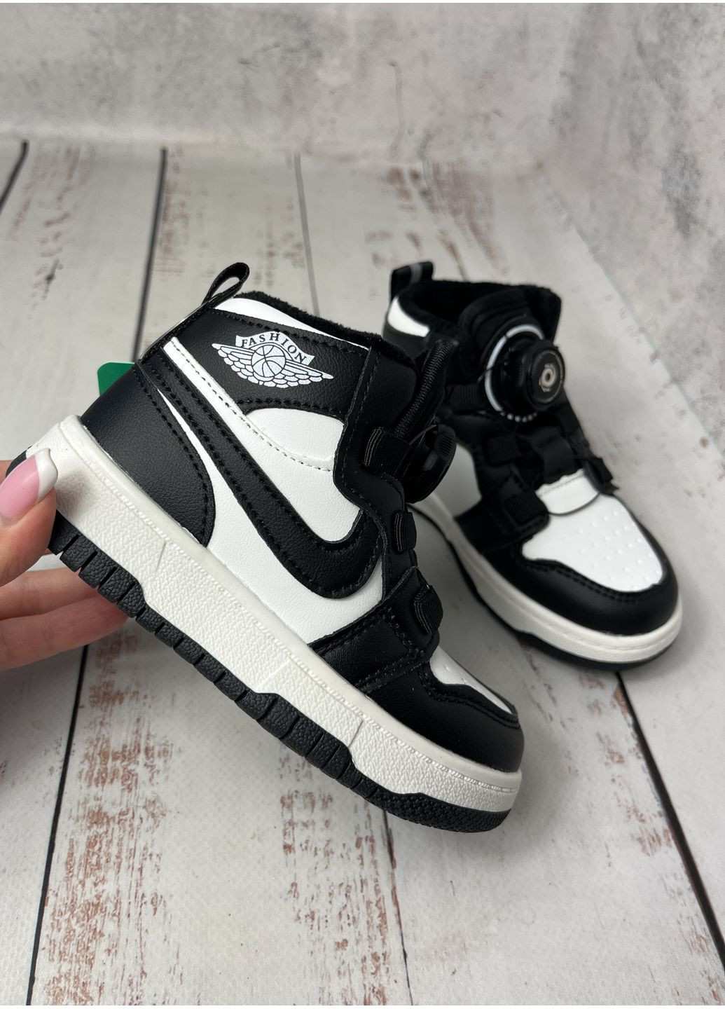 Черно-белые демисезонные кроссовки хайтопы демисезонные детские черно-белый (290) Paliament