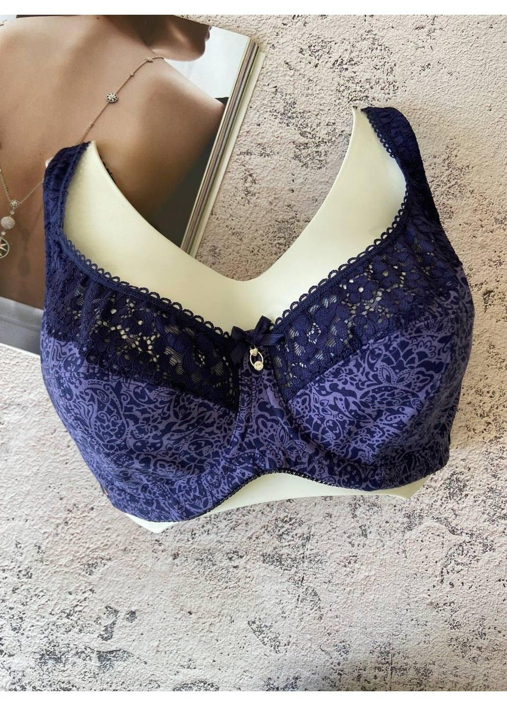 Синій синій бюстгальтер без поролону Lanny Mode