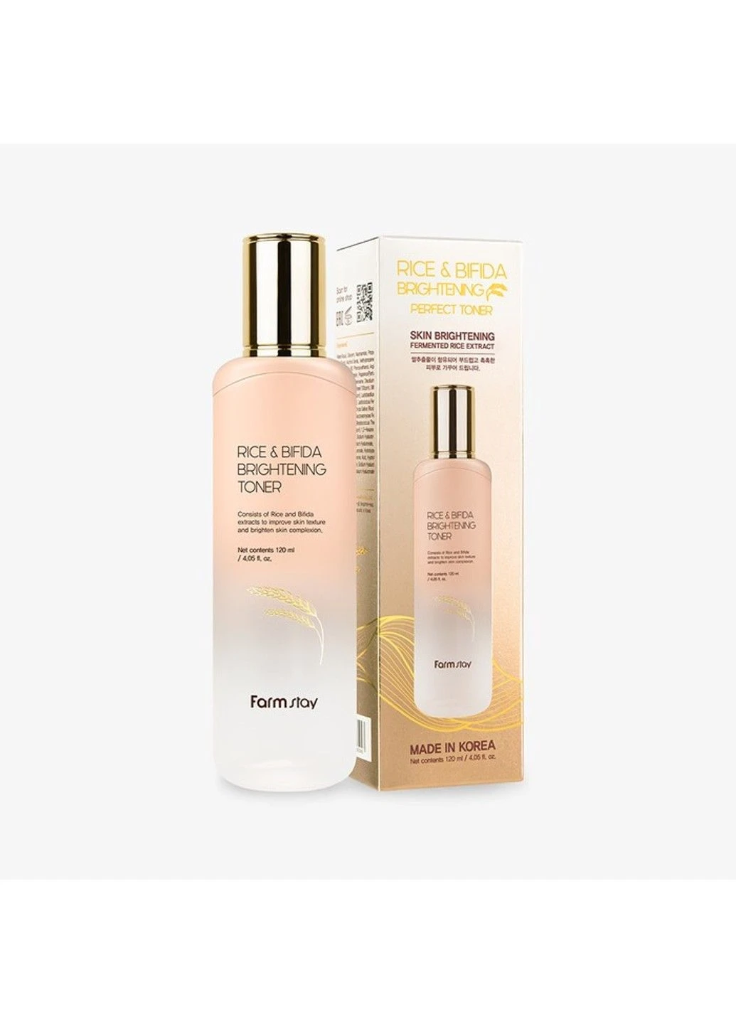 Тонер для обличчя Rice & Bifida Brightening Toner 120ml FarmStay (317269028)