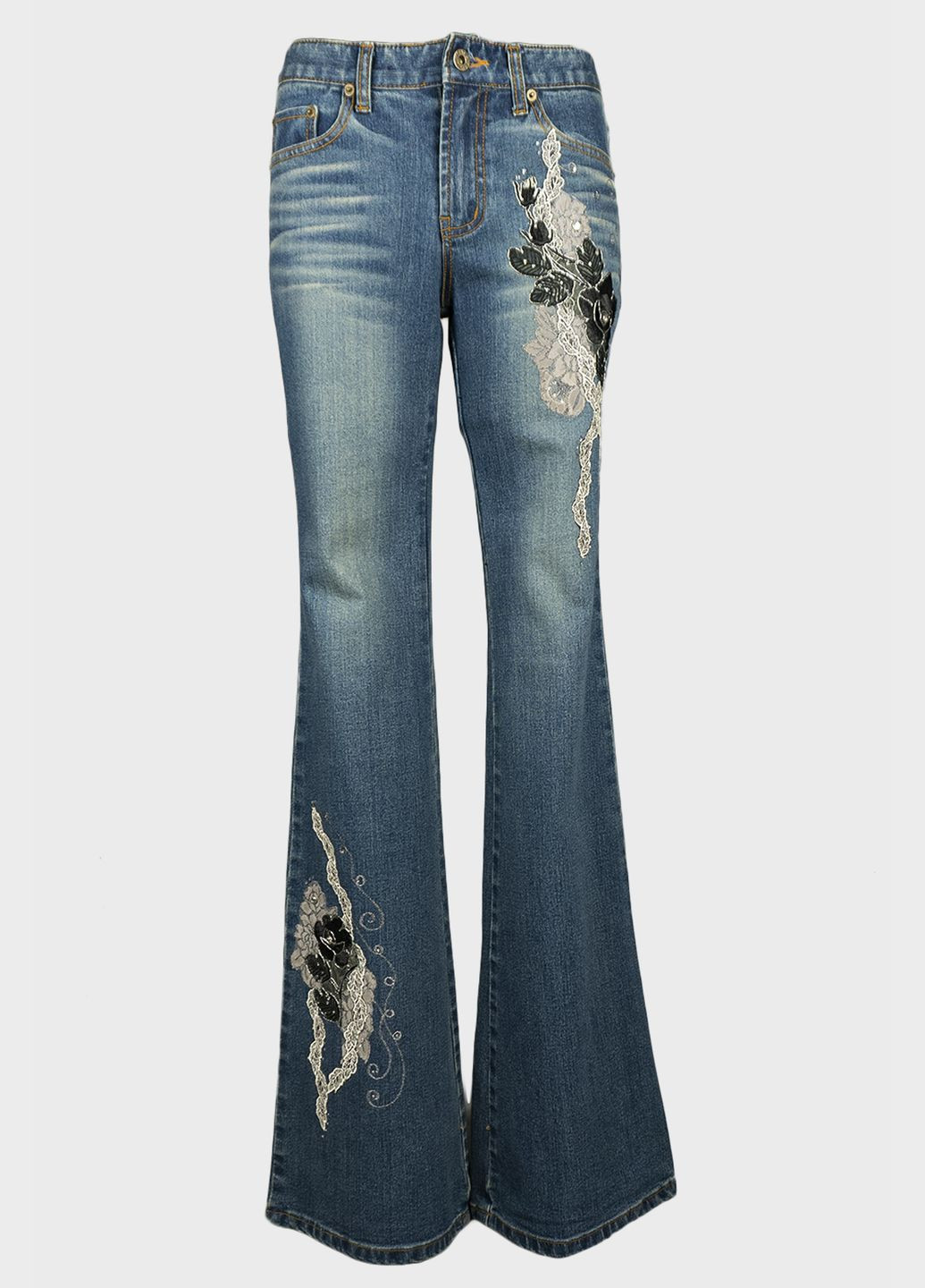 Жіночі вінтажні клешені джинси Синій Tantra - (272797650)