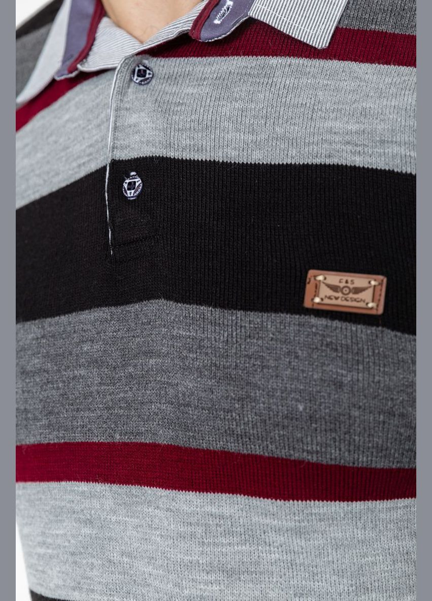 Комбинированный демисезонный свитер-обманка мужской, цвет бежево-черный, Ager