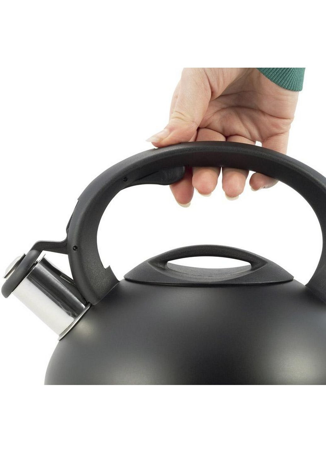 Чайник Happy Kettle з нержавіючої сталі зі свистком, матовий 19,5 см Ofenbach (289463344)