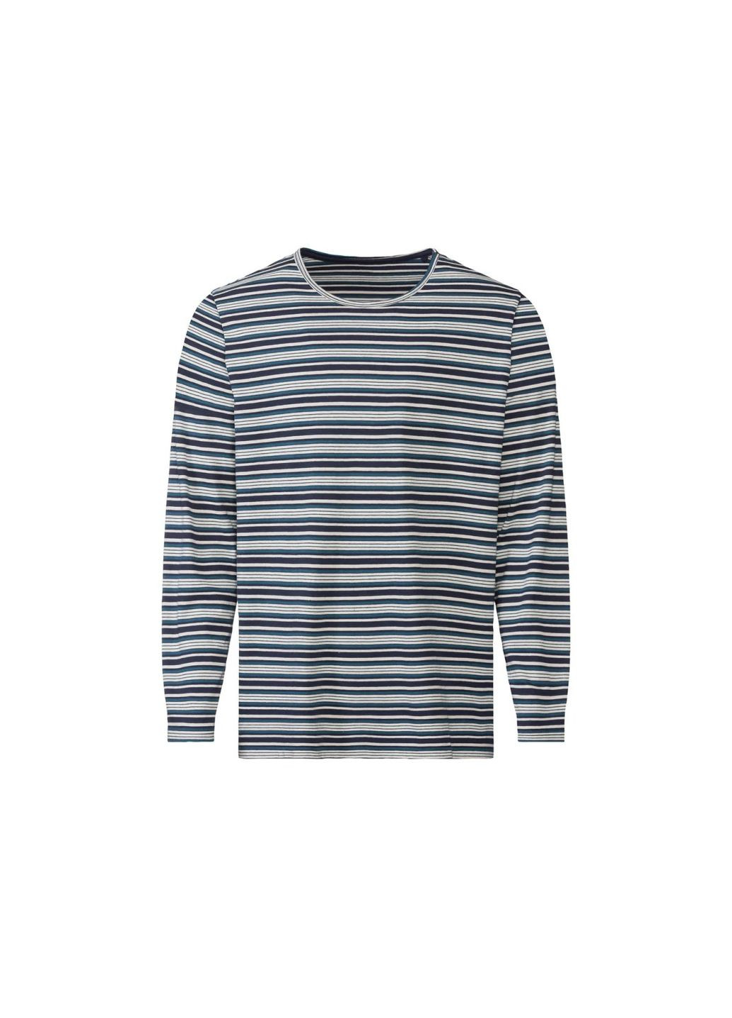 Піжама комплект лонгслів у смужку і штани для чоловіків Livergy Піжама (304995946)