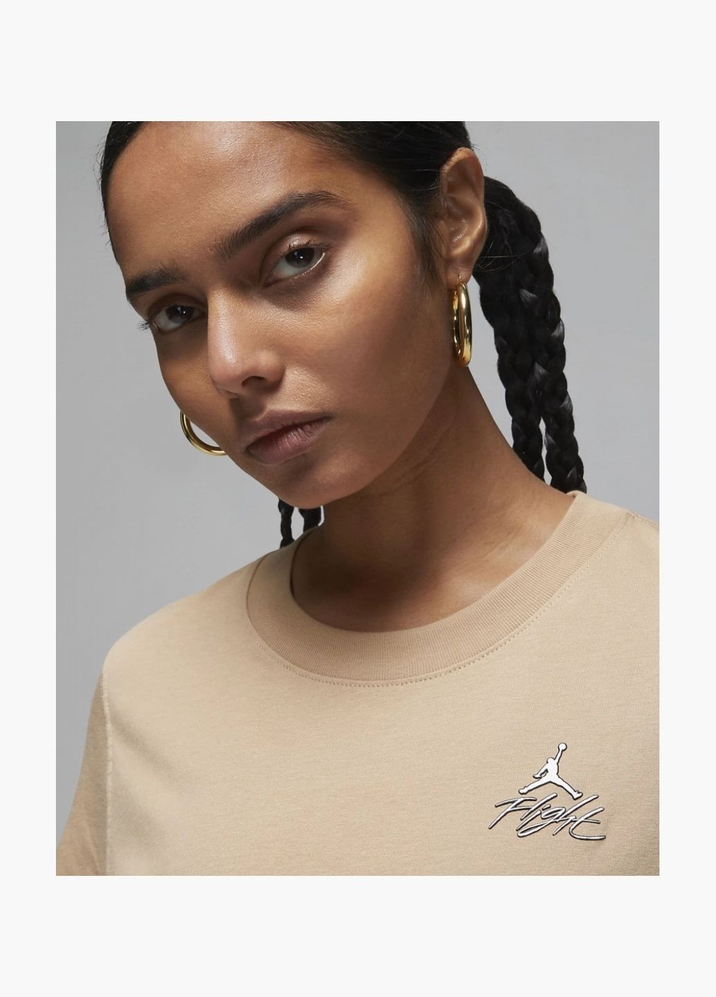 Женская футболка Graphic T-Shirt Beige Dx0373-254 Air Jordan - (326783953)