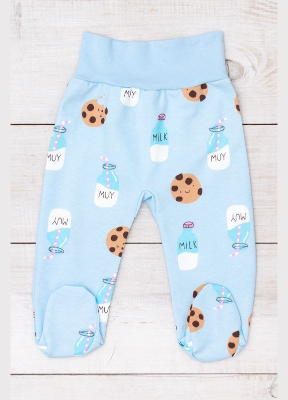 Носи своє ползуны ясельные для мальчика "евро" (p-2994) абстрактный светло-голубой повседневный хлопок производство - Украина