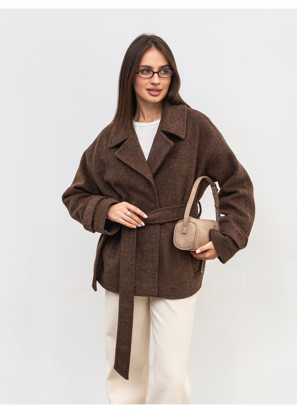 Коричневе демісезонне Пальто Romashka