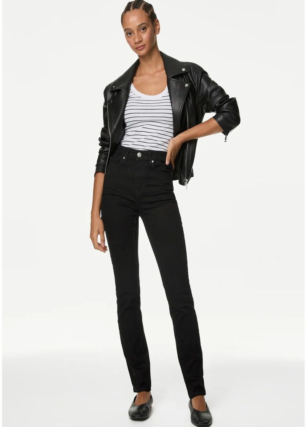 Женские джинсы Slim Fit (58012) W36 Черные M&S - (315065910)