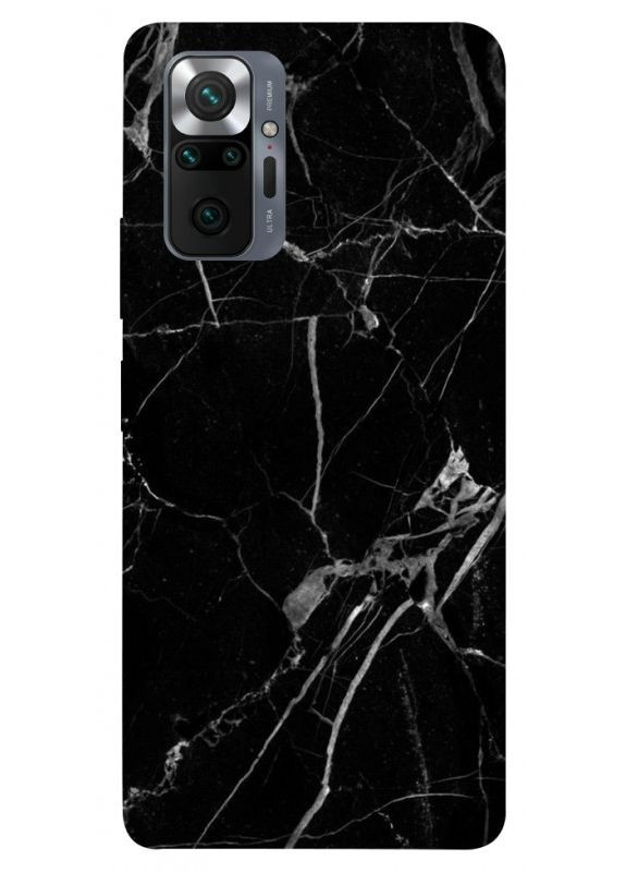 Чохол з принтом для Xiaomi Redmi Note 10 Pro / для Ксяомі, сяомі, ксіомі редмі ноте 10 про Чорний мармур No Brand (339060903)