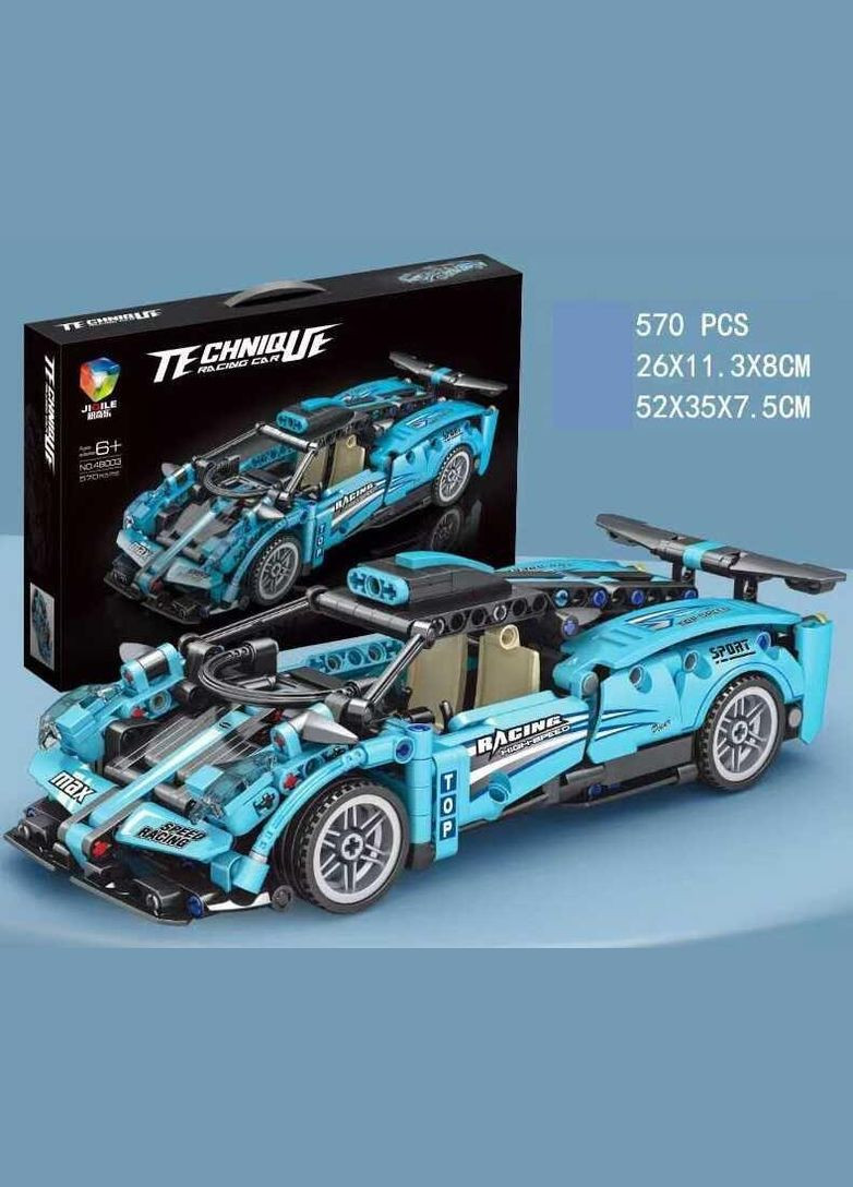 Конструктор 48003 “Машина”, 570 деталей, інерція, гумові колеса No Brand (317439306)