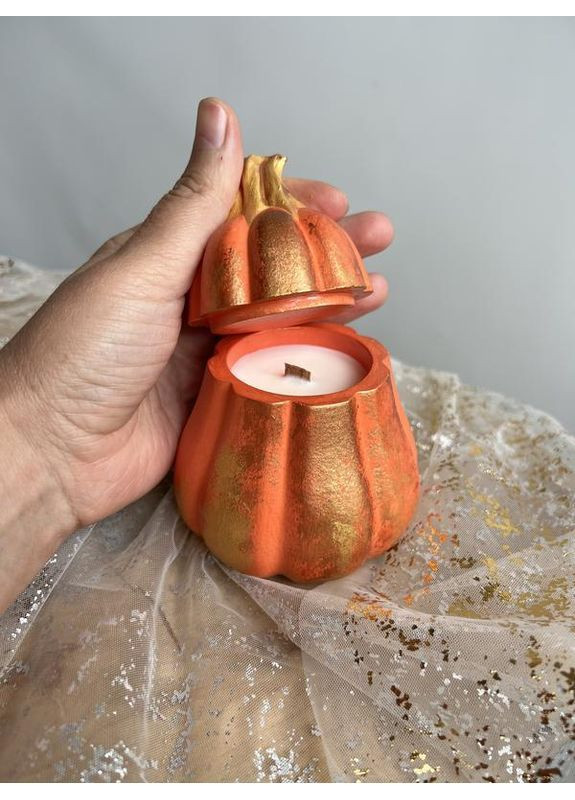 Большая ароматическая свеча в форме тыквы, 110 г – осенний аромат тыквенного пирога. Hand Made (363558840)