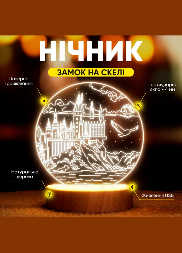 Світильник-нічник від USB "Замок на скелі" Lampic (308250508)