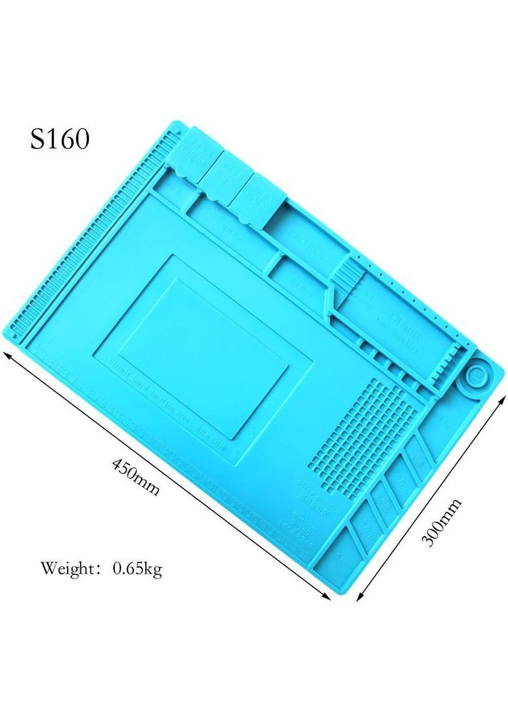 Килимок для пайки термостійкий 45х30см PWR накладка антистатична для паяння та ремонту техніки (R051358) No Brand (330779051)