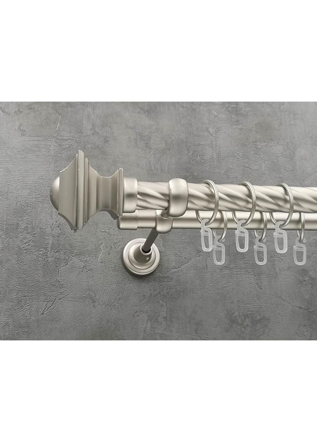 Карниз Борджеза кручена штанга подвійний відкритий 25/19 мм 200 см Сатин Quadrum (352782314)