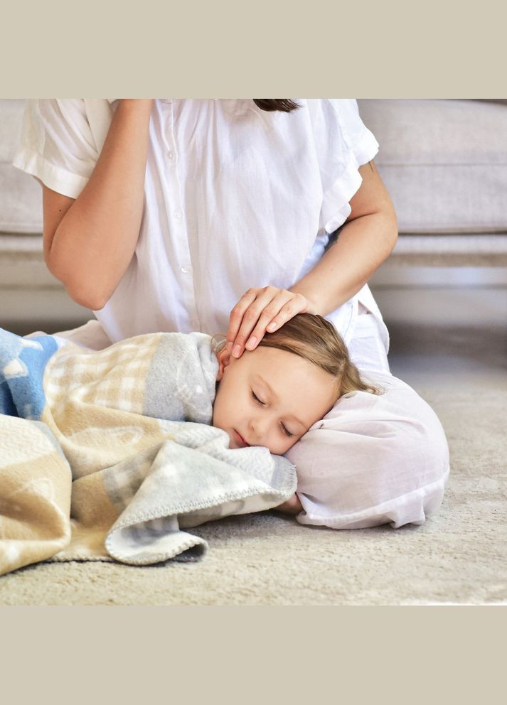 Плед дитячий 90х120 см натуральна бавовна теплий ніжний в ліжечко візочок киця PAPAELLA (367727614)