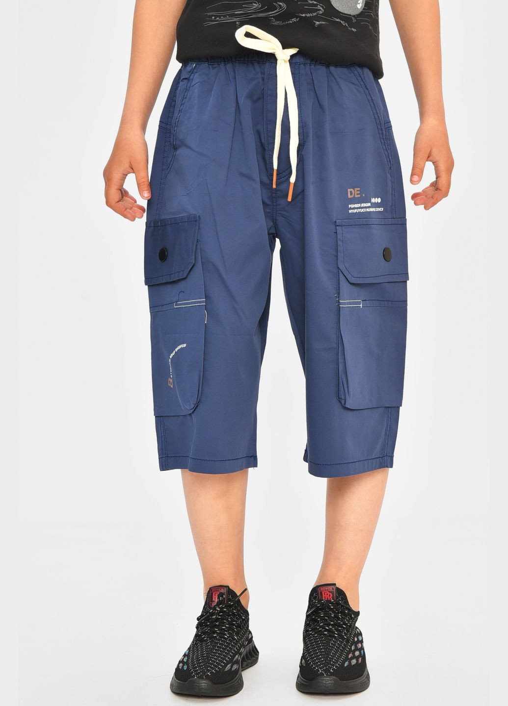 Бриджи подростковые для мальчика тёмно-синего цвета Let's Shop (333299573)