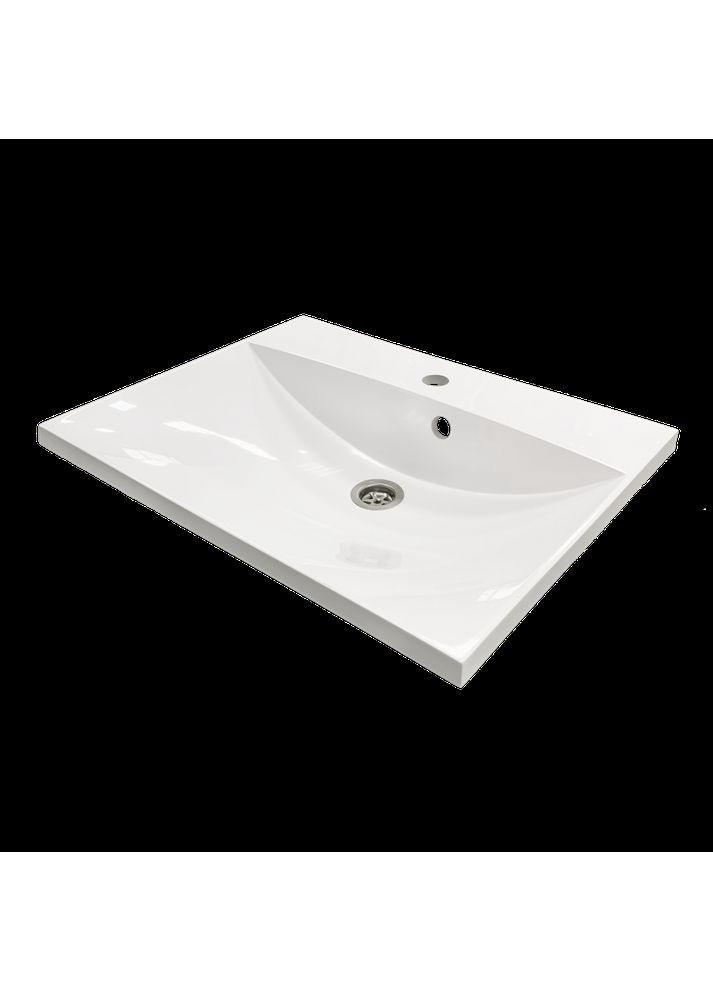 Умивальник 595х455мм, з отвором для змішувача/переливу, прямокутний EMIL Білий (35780595455) Adamant (373006143)