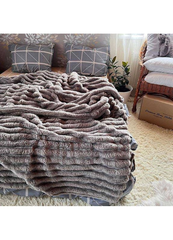 Плед шарпей широкая полоска 150х200 см (микс) Koloco (368402387)