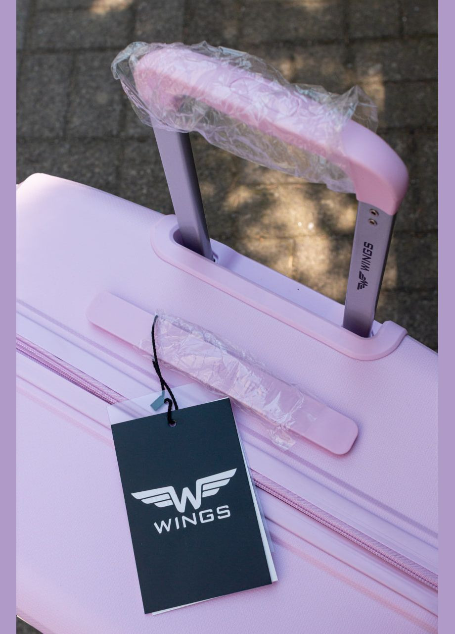 Чемодан полипропилен 100% большой L размер, цвет красный Wings CKT01 (338182640)