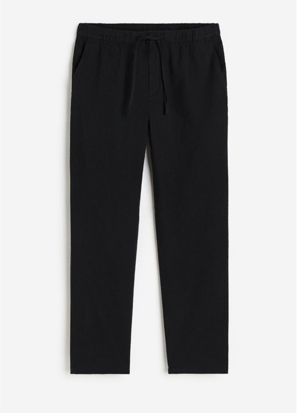 Чоловічі лляні штани Regular Fit Н&М (56931) S Чорні H&M (290704965)