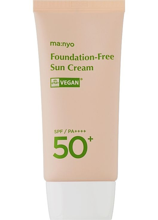 Солнцезащитный крем с тонирующим эффектом Foundation Free Sun Cream SPF 50+ PA ++++ 50ml (1153296-107285) Manyo (368612105)