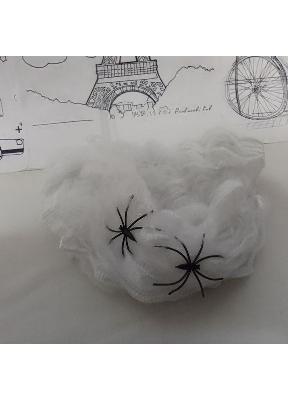 Декор Паутина белая с пауками Хэллоуин +подарок No Brand (364464802)