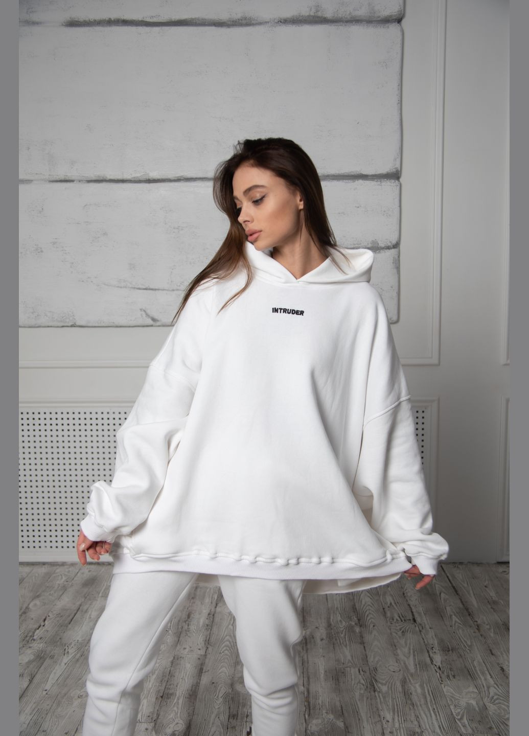 Худи BOWL белое женское Intruder (359378669)