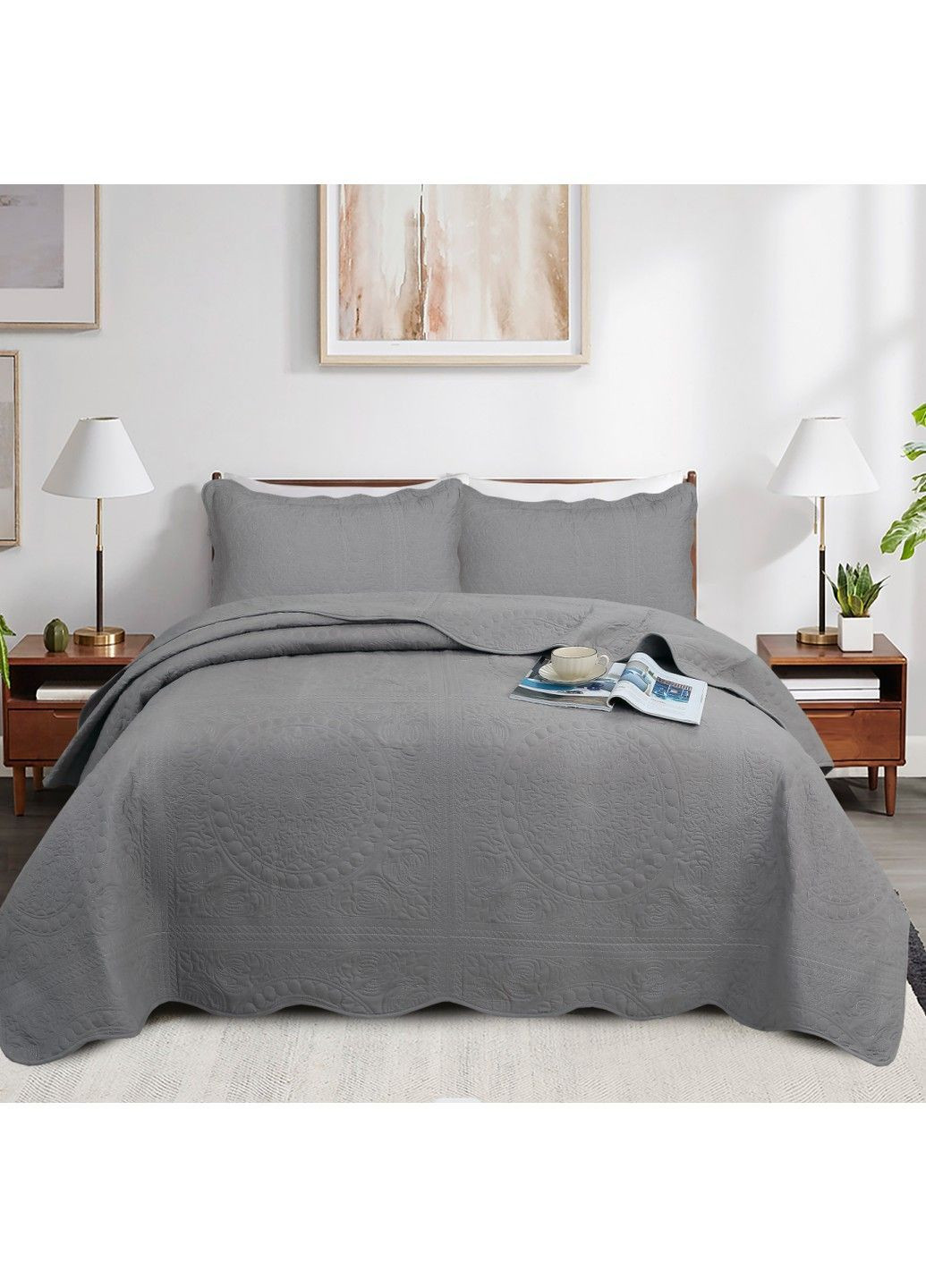 Текстиль для дома Покрывало 220*240 см Circle Cream Soho (365276979)