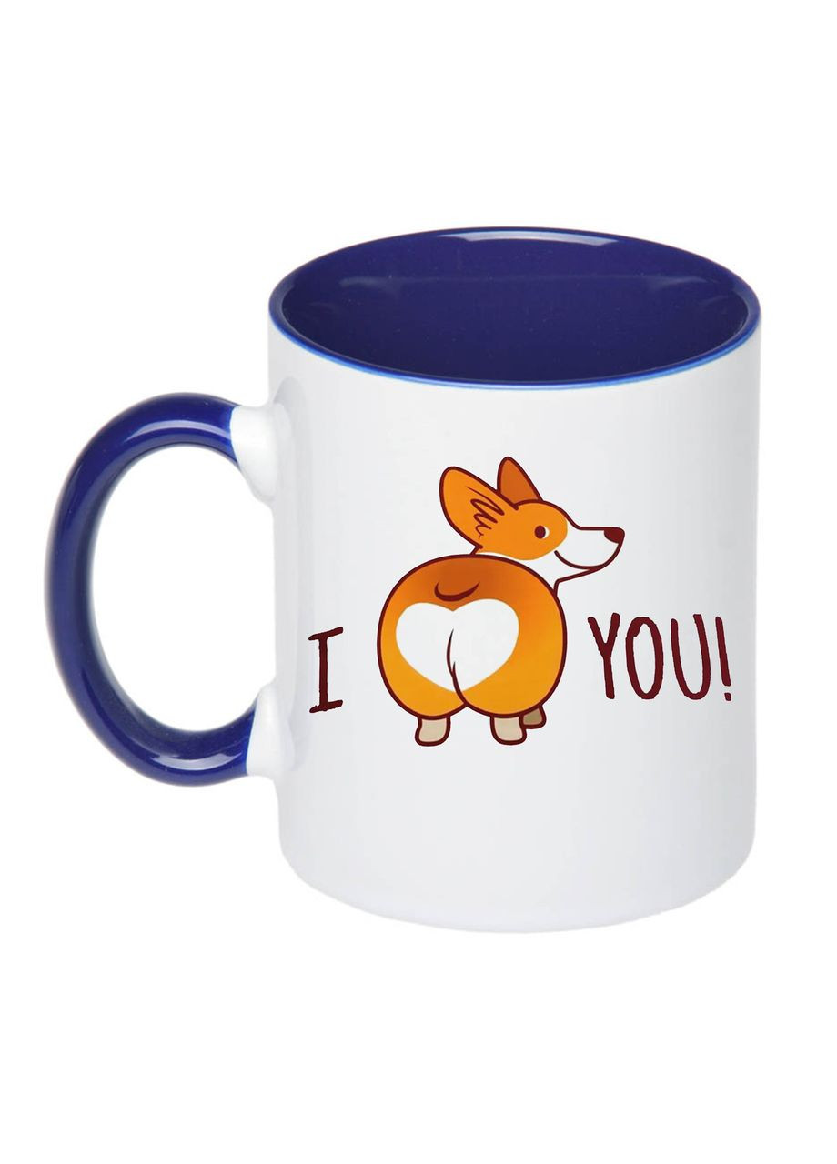 Чашка с принтом "I love you" 330мл (цвет) (17901) No Brand (312487515)