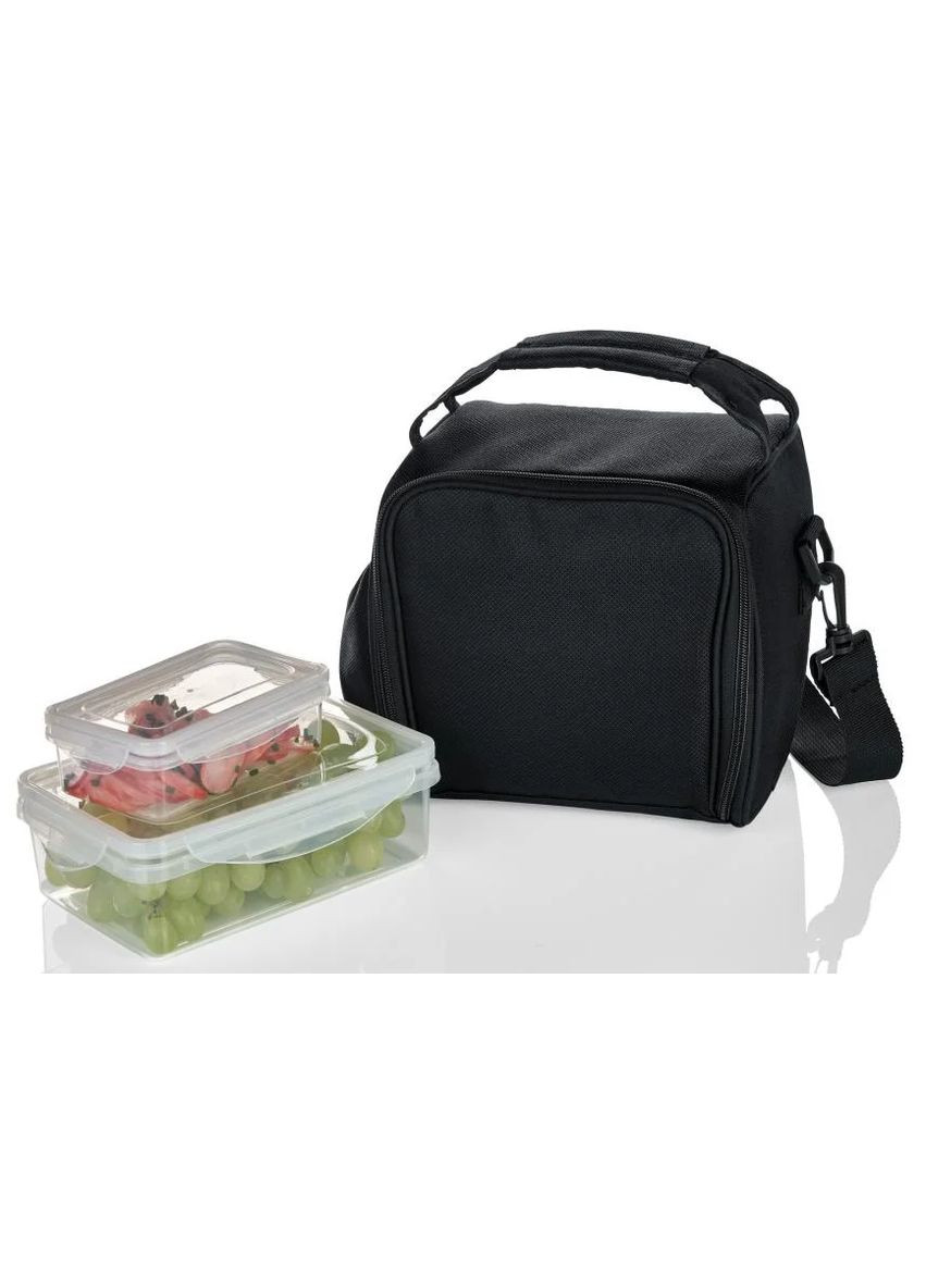 Термосумка з чотирма контейнерами для їжі Livarno 7L чорна Livarno home (372853186)