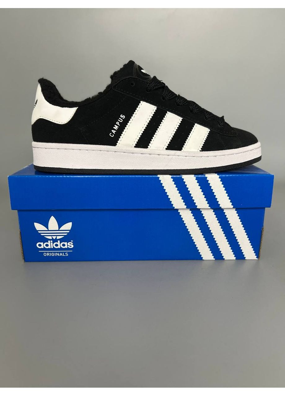 Черные демисезонные кроссовки мужские adidas campus 00s black / white адидас кампус No Brand