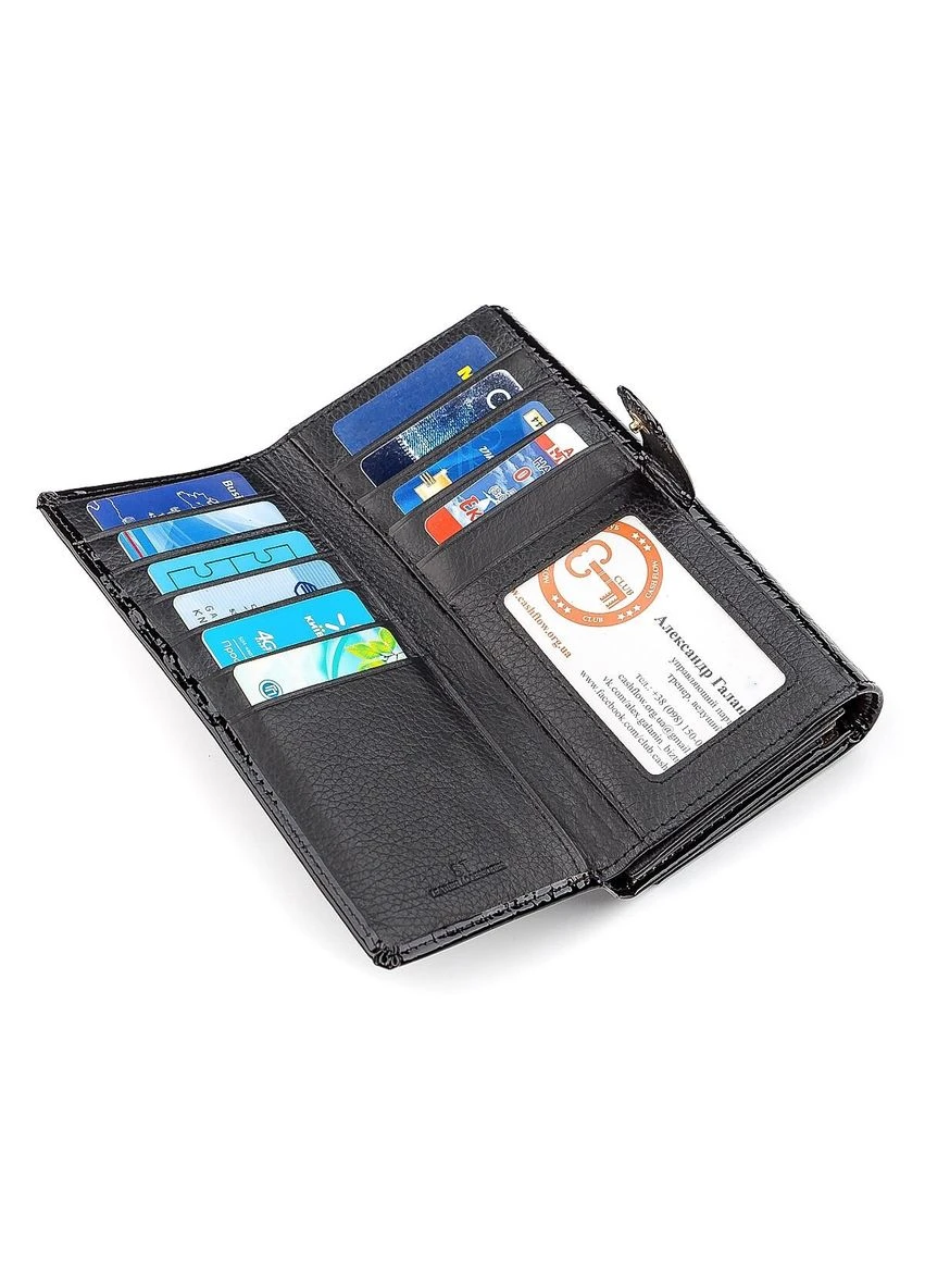 Гаманець жіночий (S9001A) надійний Чорний 17,5х9х3,5 см st leather (391295462)