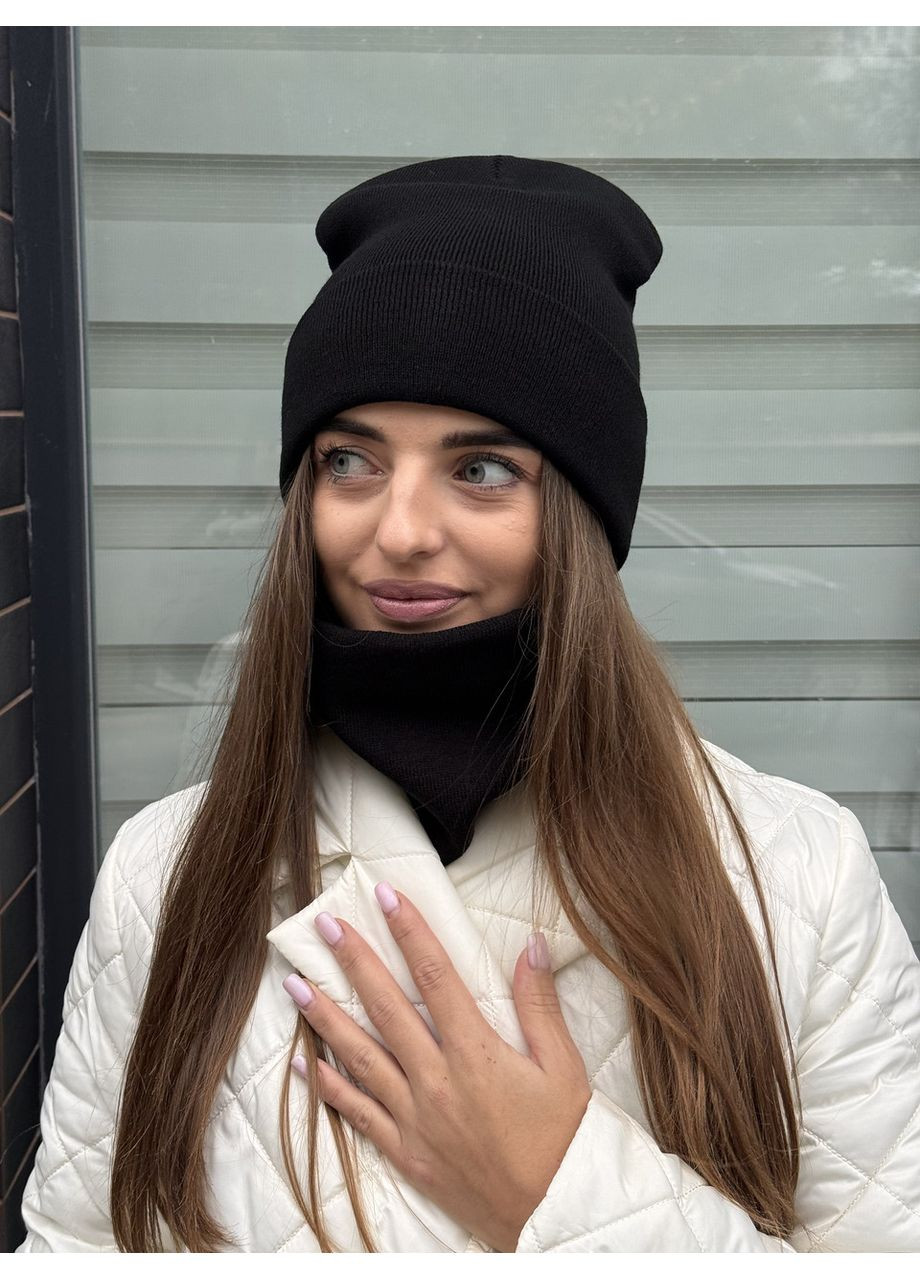 Молодіжний комплект шапка й баф жіночий STD (365811887)