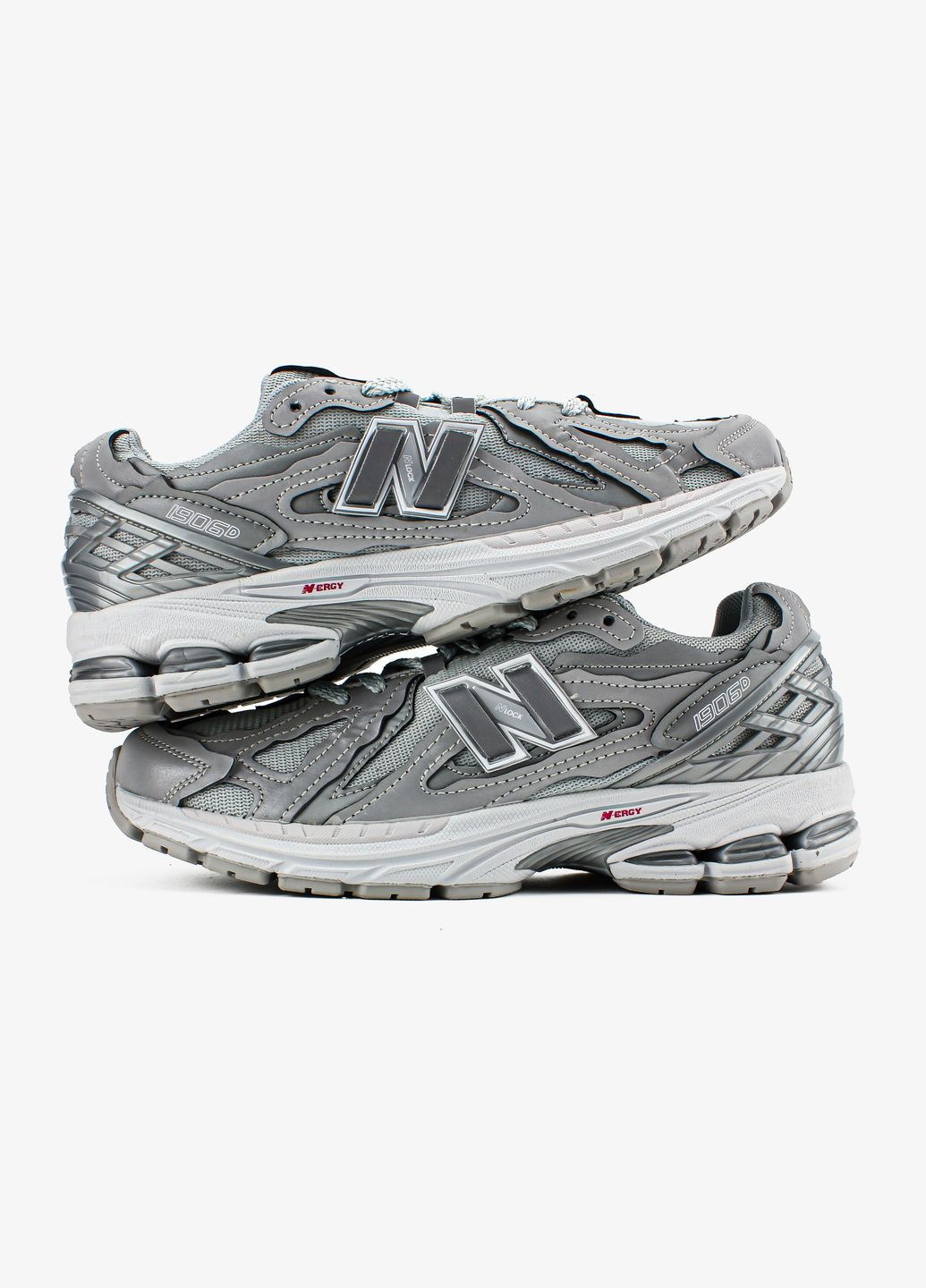 Серые всесезонные кроссовки мужские и женские new balance 1906d grey reflective | нью беланс 1906d рефлективные серые No Brand