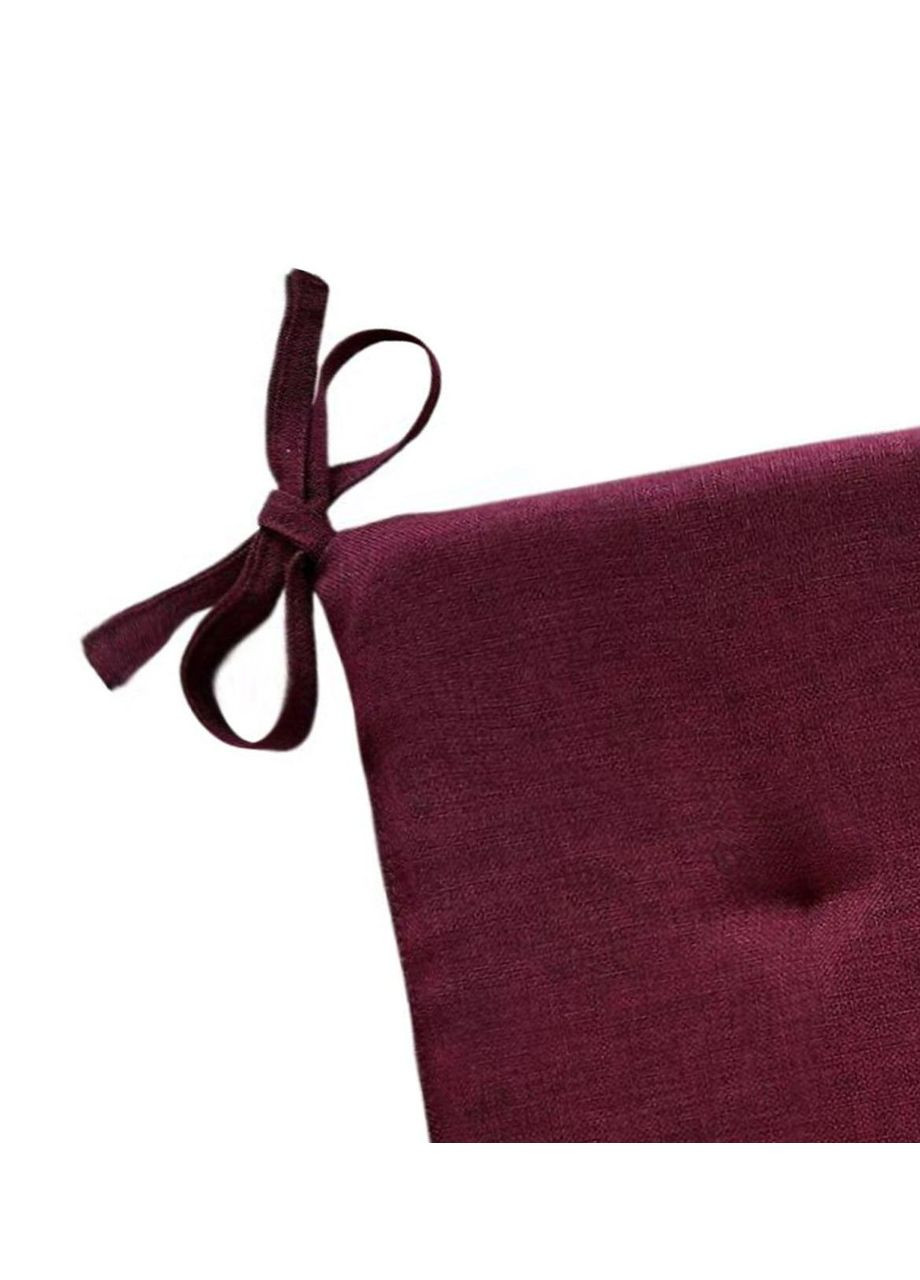 Подушка для стільця рогожка см бордо No Brand (324828740)