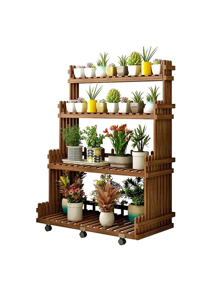 Подставка для цветов из дерева Албуфейра 100 на колёсиках капучино (ЦВТ-119609) No Brand (328228088)