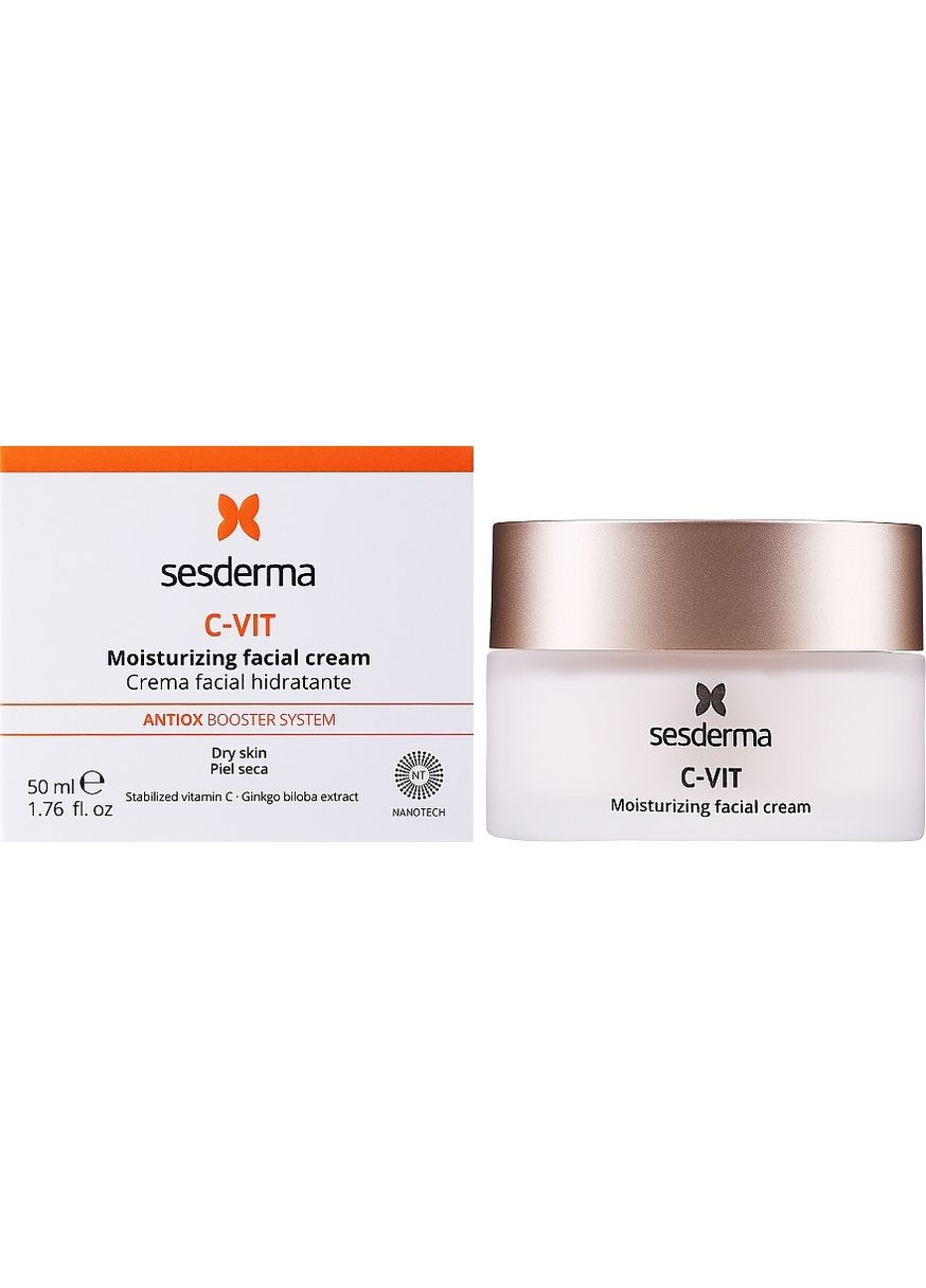 Зволожуючий крем проти зморшок C-Vit Moisturizing Face Cream 50ml (99782-76087) SeSDerma (368744579)