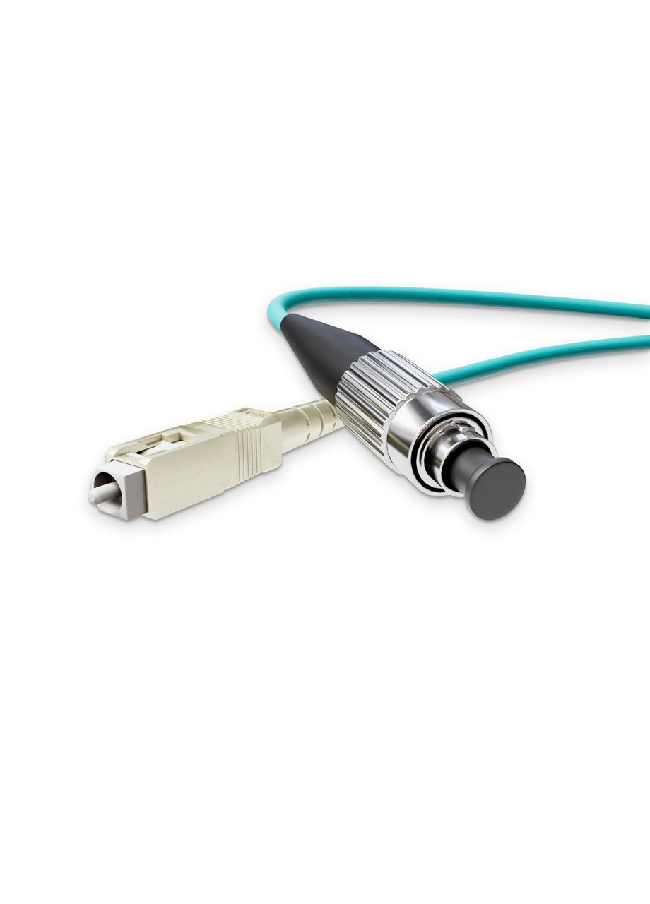Патч-корд оптичний SC/UPC-FC/UPC Бірюзовий LSZH, Multimode OM3 (MM), Simplex, 2мм - 2 м NanoConnect (299337855)