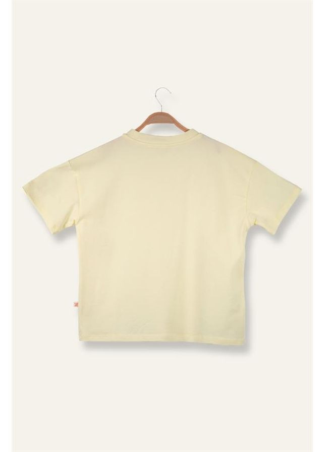 Желтая детская унисекс футболка оверсайз, цвет желтый, возраст 11-12 лет, рост 152 см Zeyland